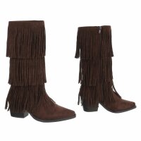 Damen Western- & Bikerboots - brownsuede