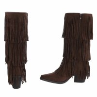 Damen Western- & Bikerboots - brownsuede