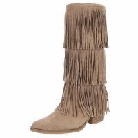 Damen Western- & Bikerboots - khakisuede