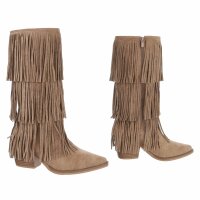 Damen Western- & Bikerboots - khakisuede