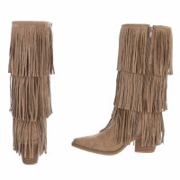Damen Western- & Bikerboots - khakisuede