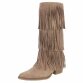 Damen Western- & Bikerboots - khakisuede