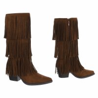 Damen Western- & Bikerboots - lbrownsuede