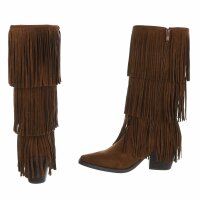 Damen Western- & Bikerboots - lbrownsuede
