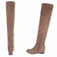 Damen Overknee-Stiefel - beige