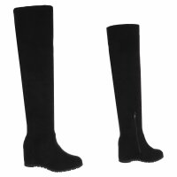 Damen Overknee-Stiefel - black
