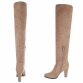 Damen Overknee-Stiefel - khaki