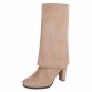 Damen Overknee-Stiefel - khaki