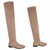 Damen Overknee-Stiefel - khaki