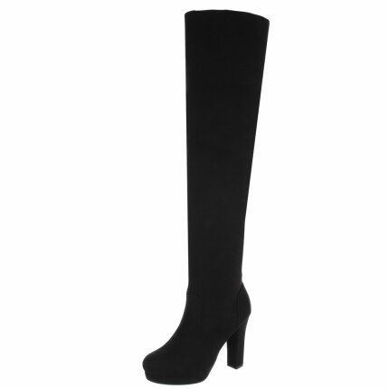 Damen Overknee-Stiefel - black