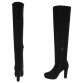 Damen Overknee-Stiefel - black