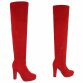 Damen Overknee-Stiefel - red