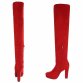 Damen Overknee-Stiefel - red