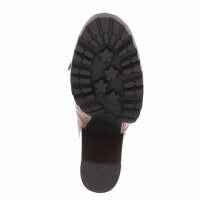 Damen Overknee-Stiefel - beige