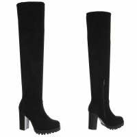 Damen Overknee-Stiefel - black