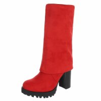 Damen Overknee-Stiefel - red