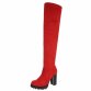 Damen Overknee-Stiefel - red