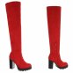 Damen Overknee-Stiefel - red
