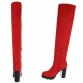 Damen Overknee-Stiefel - red