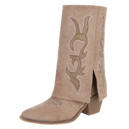 Damen Western- & Bikerboots - khaki