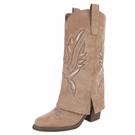 Damen Western- & Bikerboots - khaki