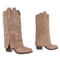 Damen Western- & Bikerboots - khaki