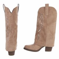 Damen Western- & Bikerboots - khaki
