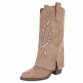 Damen Western- & Bikerboots - khaki