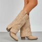 Damen Western- & Bikerboots - khaki