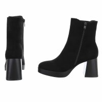Damen High-Heel Stiefeletten - black