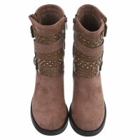 Damen Western- & Bikerboots - khaki