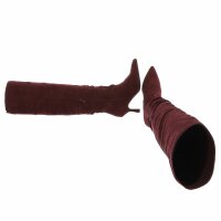Damen Overknee-Stiefel - winesuede