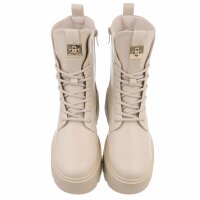 Damen Schnürstiefeletten - beige