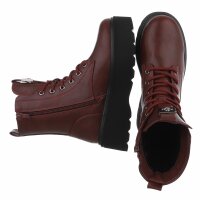 Damen Schnürstiefeletten - red