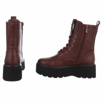 Damen Schnürstiefeletten - red