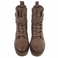 Damen Schnürstiefeletten - khaki