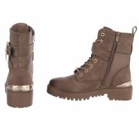 Damen Schnürstiefeletten - khaki