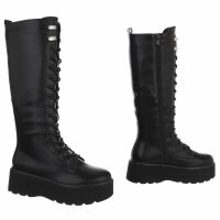 Damen Schnürstiefel - black