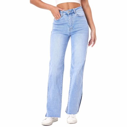 Damen High Waist Jeans von Laulia - L.blue
