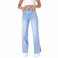 Damen High Waist Jeans von Laulia - L.blue
