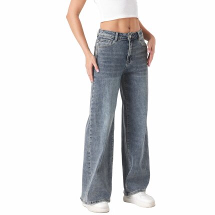 Damen High Waist Jeans von Laulia - blue