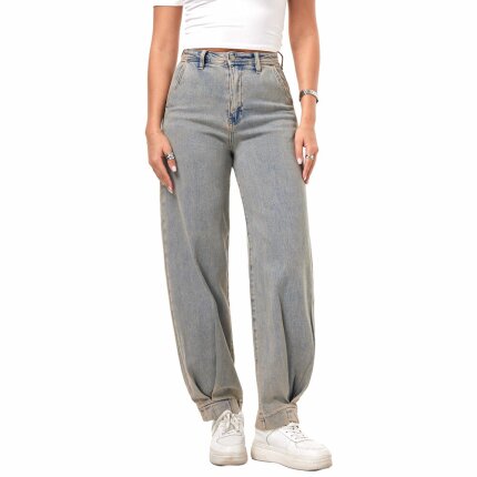 Damen High Waist Jeans von Laulia - blue