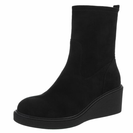 Damen Keilstiefeletten - black