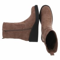 Damen Keilstiefeletten - taupe