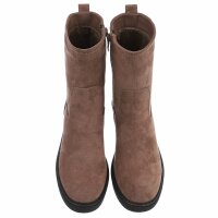 Damen Keilstiefeletten - taupe