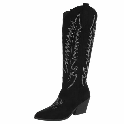 Damen Western- & Bikerboots - black