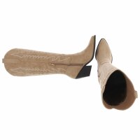 Damen Western- & Bikerboots - khaki