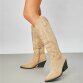 Damen Western- & Bikerboots - khaki
