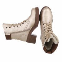Damen Schnürstiefeletten - gold