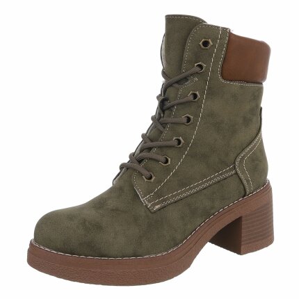 Damen Schnürstiefeletten - green